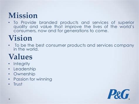 procter gamble mission statement